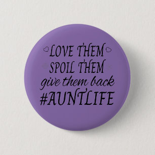 Tante Life Spaß Button