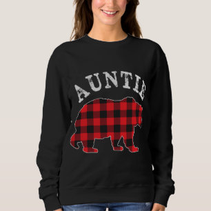 Tante Mama Bear RED Black Buffalo Kariertes Schach Sweatshirt
