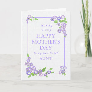 Tante Mother Day Hübsch Mauve Phlox Blume Card Karte