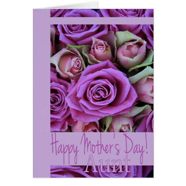 Tante Mother Day Rose Card (Vorne)