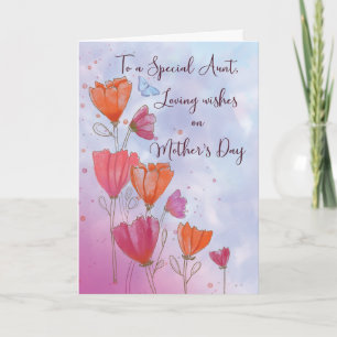 Tante Mothers Day Liebe mit Orange Card Karte