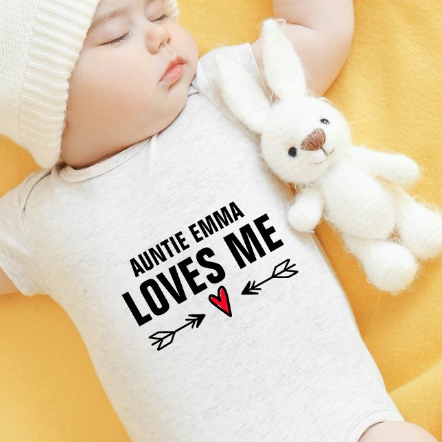 Tante Name Liebe Baby Strampler (Auntie Name Loves Me Baby Bodysuit)