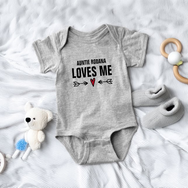 Tante Name Liebe Baby Strampler (Auntie Name Loves Me Baby Bodysuit)