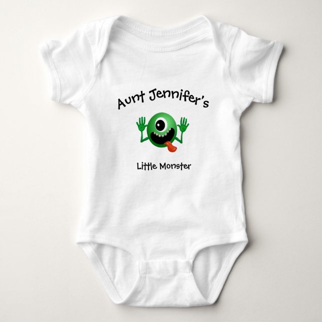 Tante Neugeborene Little Monster Niece Nephee Baby Strampler (Vorderseite)