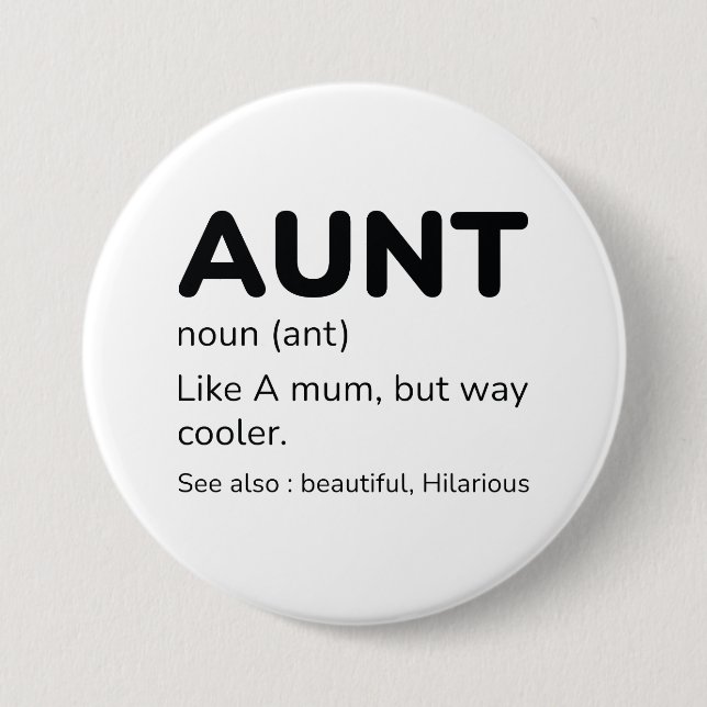 Tante Noun Button (Vorderseite)
