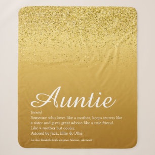Tante oder Tantchen - beste jemals Definition Gold Sherpadecke