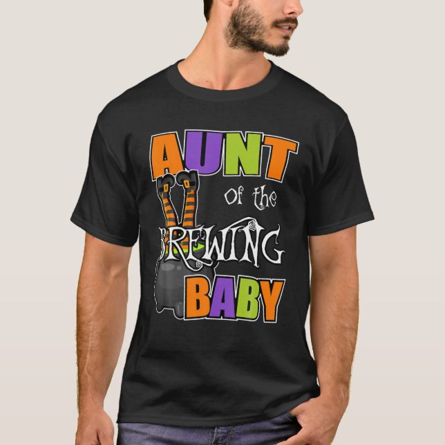 Tante of Brewing Baby Halloween Thema Kinderdusche T-Shirt (Vorderseite)