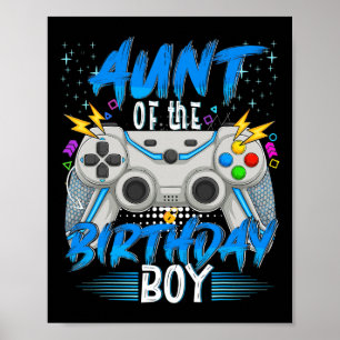 Tante of the Birthday Boy Video Game Birthday Game Poster