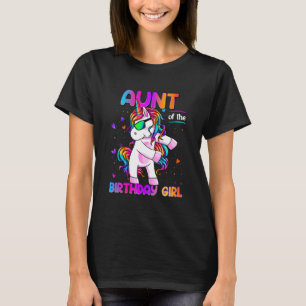 Tante of the Birthday Girl Dabbing Unicorn Party 1 T-Shirt