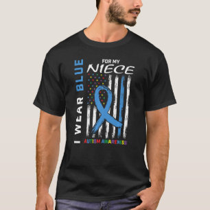Tante Onkel ich tragen Blau für mein Nichte Autism T-Shirt