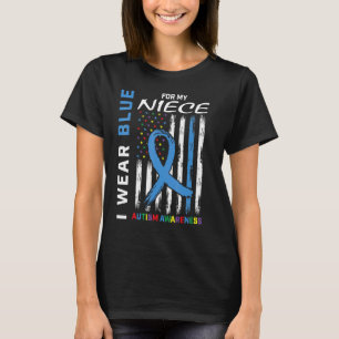 Tante Onkel ich tragen Blau für mein Nichte Autism T-Shirt