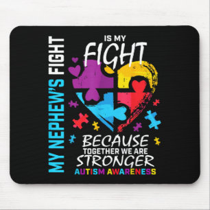 Tante Onkel Puzzle Herz Blau Kämpfer Neffe Au Mousepad
