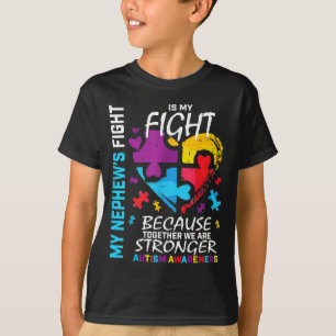 Tante Onkel Puzzle Herz Blau Kämpfer Neffe Au T-Shirt