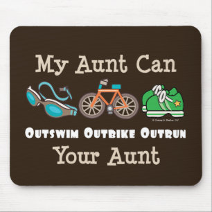 Tante Outswim Outbike Outrun Triathlon Mousepad