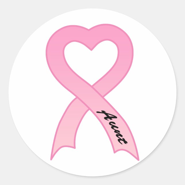 Tante Pink Ribbon Aufkleber (Vorderseite)