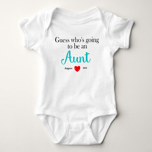Tante Pregnancy Announcement Personalized Baby Strampler (Vorderseite)