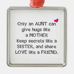 Tante Quote Ornament Aus Metall