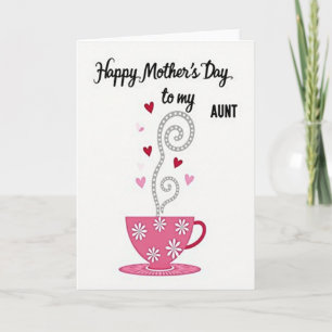 Tante Rose Teetasse Muttertags Grußkarte Karte