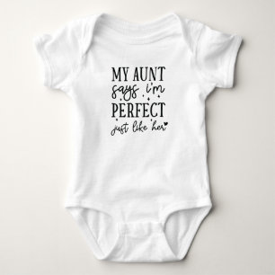 Tante Shirt für Baby Ich bin perfekt wie sie