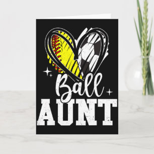 Tante Softll Fußball Tante beider T-Shirt Karte