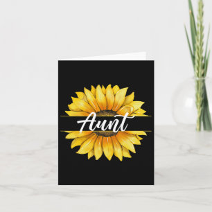 Tante Sonnenblume Blume passt Familiengrafik Moth Karte