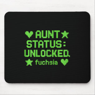 Tante Status Freigeschaltet Pixel Art Neon Grün Ga Mousepad
