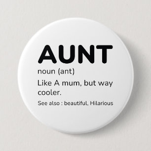 Tante Substantiv Button