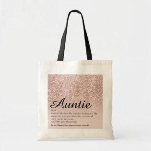 Tante Tantchen Definition Roségold Glitter Tragetasche