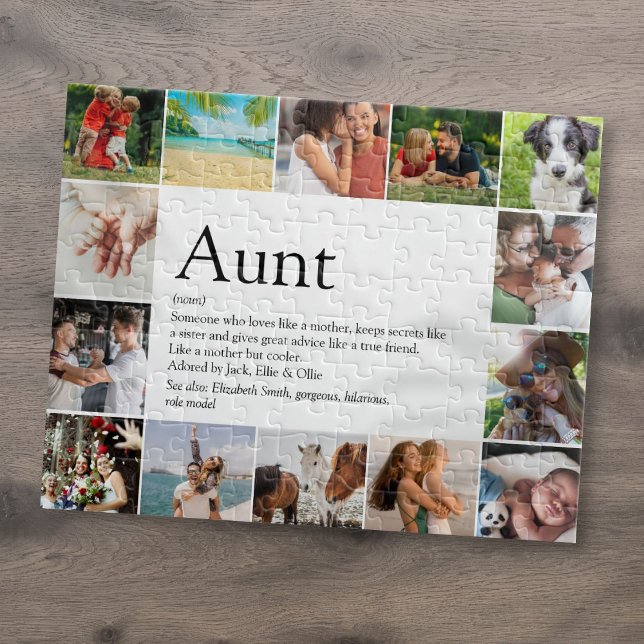 Tante, Tante Definition 14 Foto Collage Spaß Puzzle (Aunt, Auntie Definition 14 Photo Collage Fun Jigsaw Puzzle)