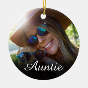 Tante Tante Definition Pinkes Mädchen-Skript-Fun Keramik Ornament
