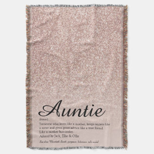 Tante Tante Definition Skript Roségold Glitter Decke