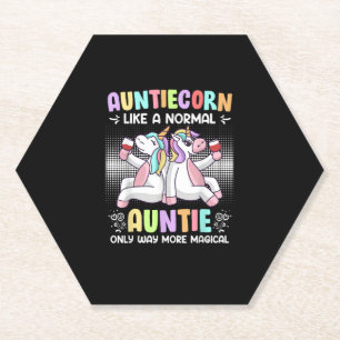 Tante Tante Mutter Tag Einhorn Fantasien Untersetzer