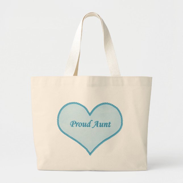 Tante-Tasche, blau Jumbo Stoffbeutel (Vorne)