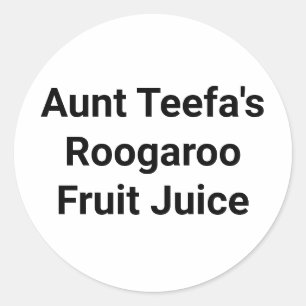 Tante Teefa Rugaroo Fruit Hankamer Artjunkhaus Yum Runder Aufkleber