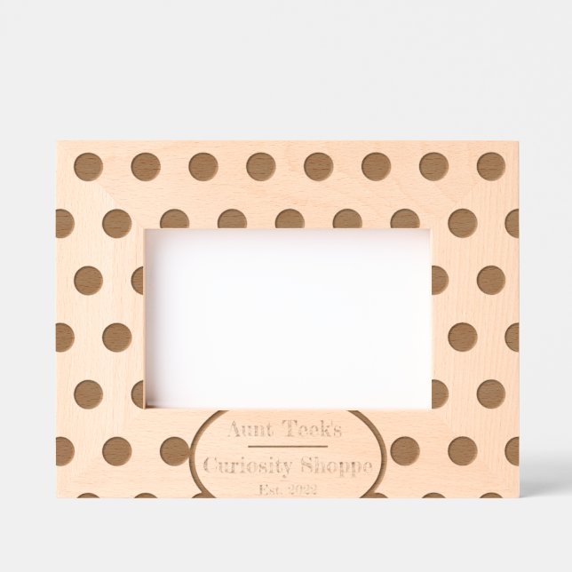 Tante Teek's Curiosity Shoppe Picture Frame (braun Geätzte Rahmen (Vorderseite)