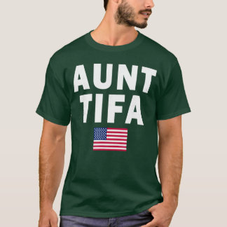 Tante Tifa Amerikanische Flagge T-Shirt