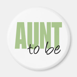 Tante To Be (grüner Block-Schriftart) Magnet