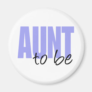Tante To Be (lila Block-Schriftart) Magnet