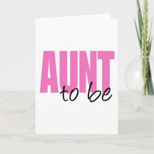 Tante To Be (rosa Block-Schriftart) Karte