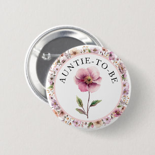 Tante to Be Wildblume Button - Dusty Pink Floral