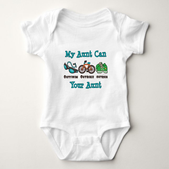 Tante Triathlon Baby Bodysuit Strampler (Vorderseite)