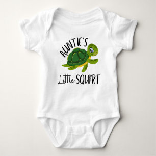 Tante Turtle Baby, Schwangerschaft offenbart Baby Strampler