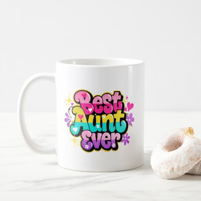 Tante überhaupt (Stil 3) Kaffeetasse (Mit Donut)