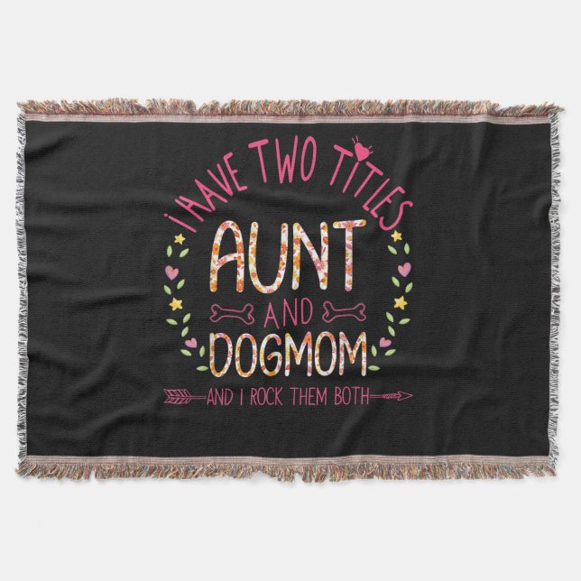 Tante und Hund Mama Geschenke Frauen Sonnenblumen  Decke (Vorderseite)