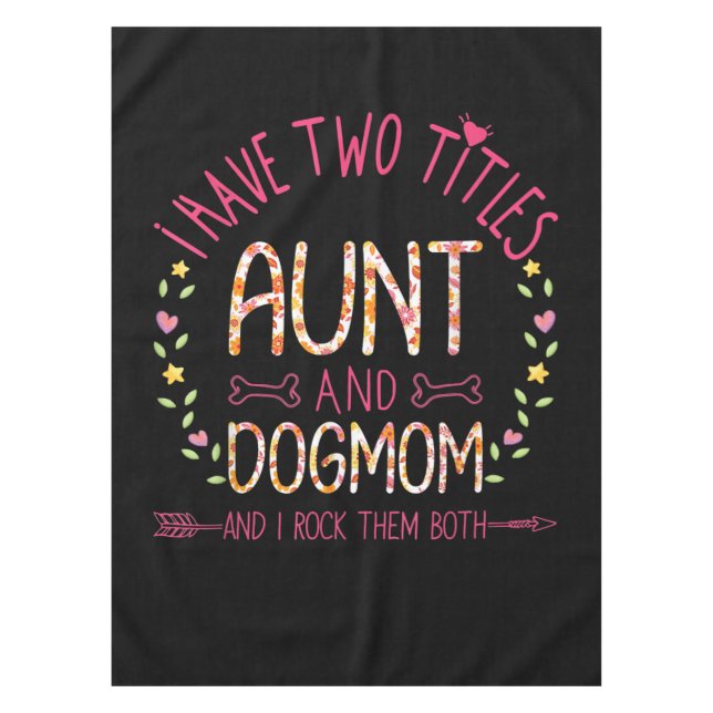 Tante und Hund Mama Geschenke Frauen Sonnenblumen  Tischdecke (Vorderseite)