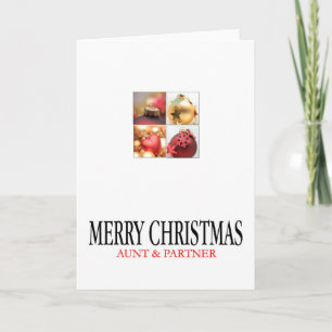 Tante und ihr Partner Frohe Weihnachtskarte Feiertagskarte