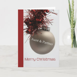 Tante und ihr Partner Frohe Weihnachtskarte Feiertagskarte