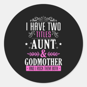 Tante und Mutter Runder Aufkleber