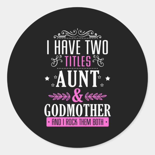 Tante und Mutter Runder Aufkleber (Vorderseite)