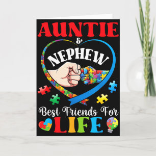 Tante und Neffe beste Freunde fürs Leben Autismus- Karte